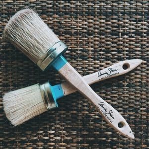 2 large Annie Sloan paint brushes